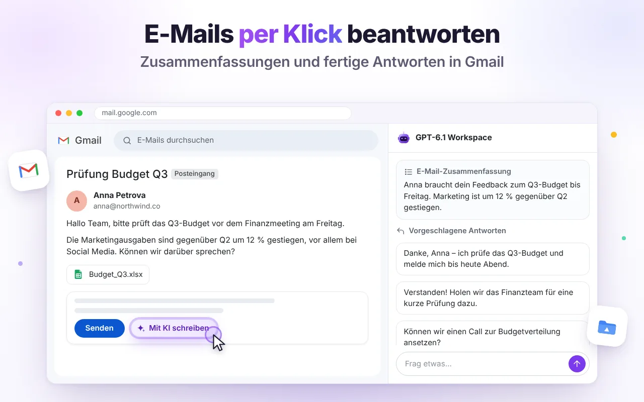 E-Mails mit einem Klick beantworten