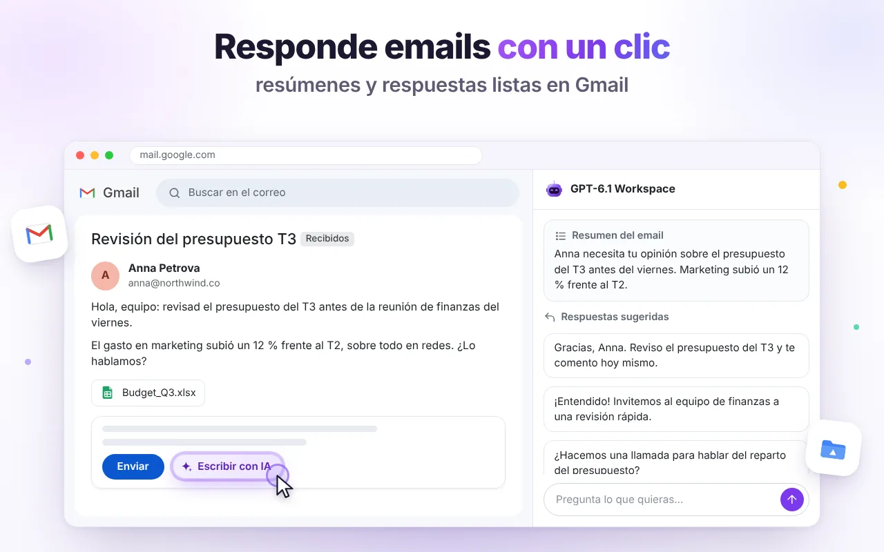 Responde correos en un clic
