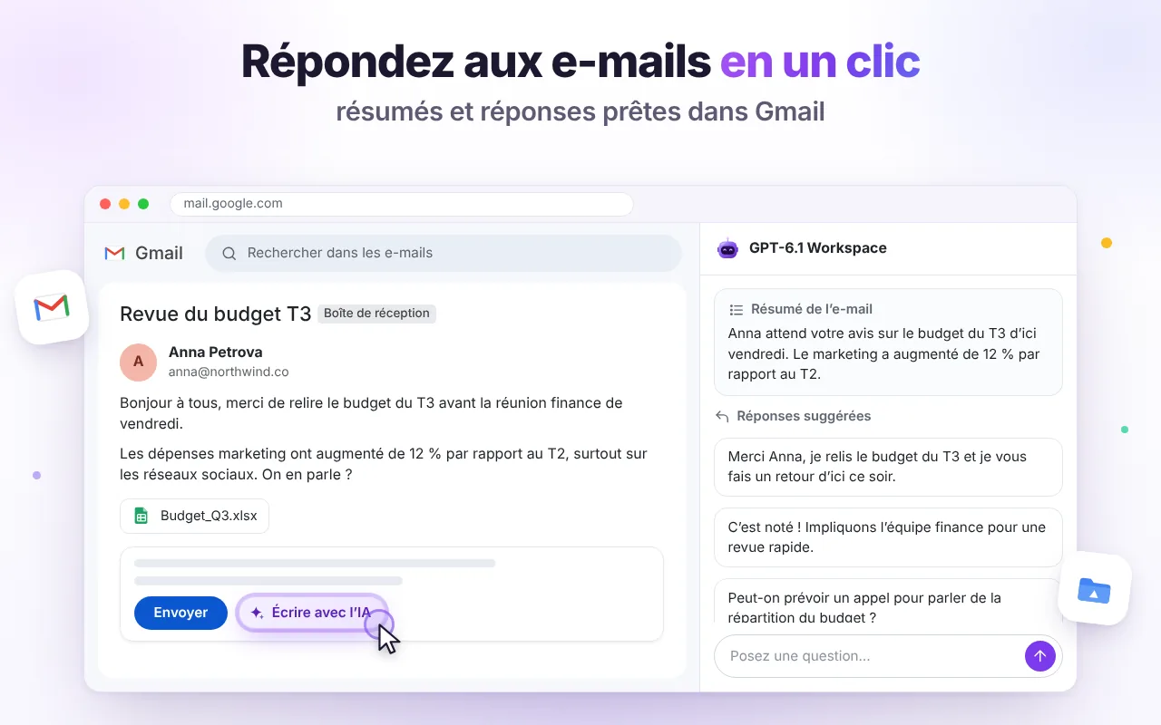 Répondez aux e-mails en un clic