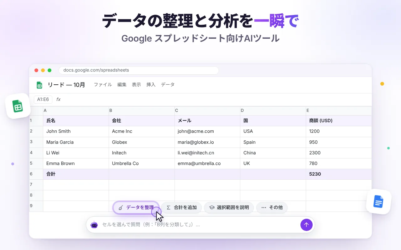 データの整理と分析