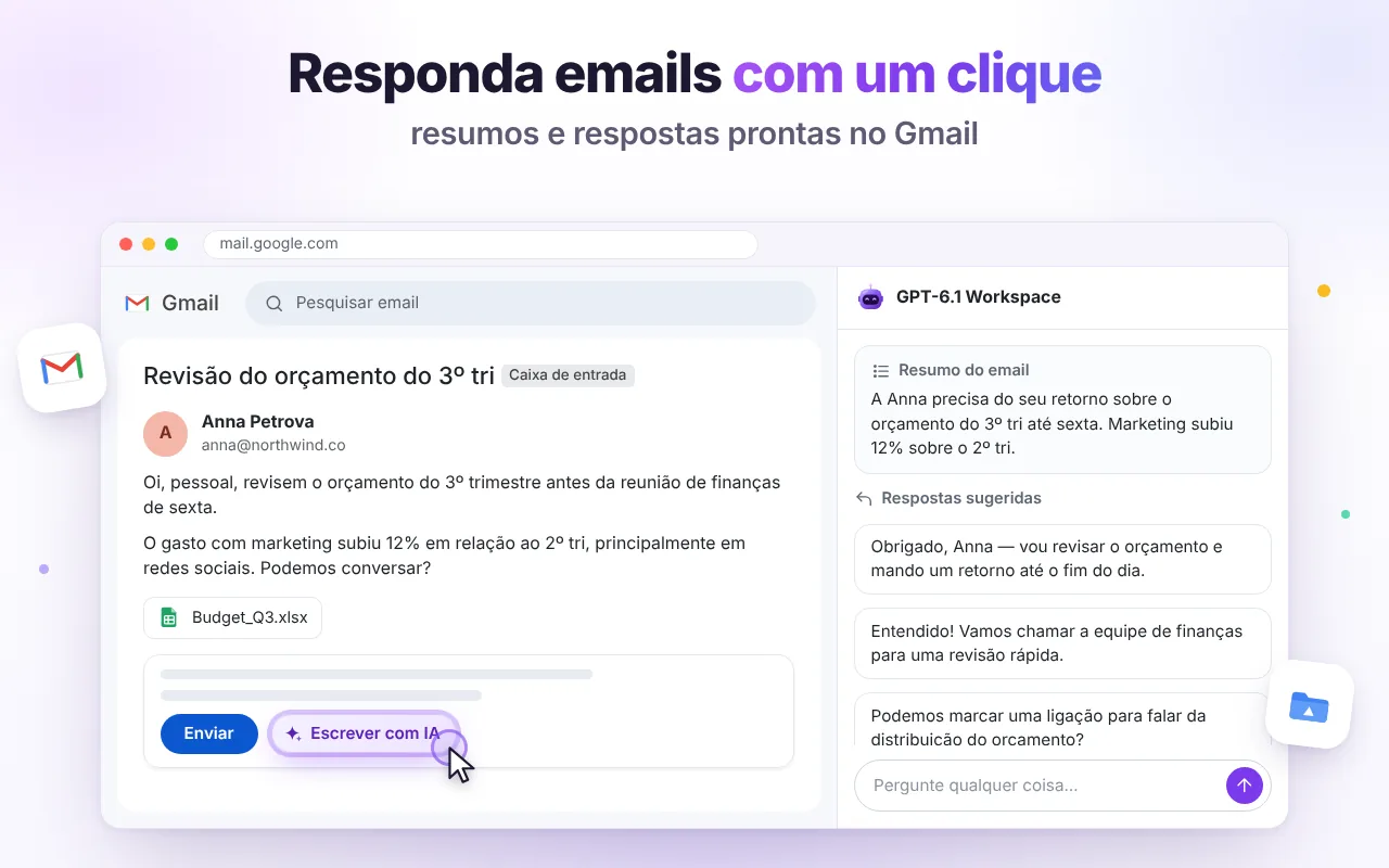 Responda e-mails em um clique
